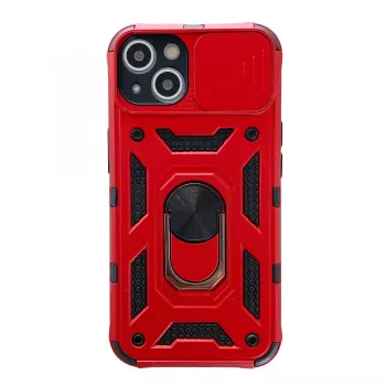 Husa de protectie Flippy compatibila cu Apple iPhone 13 Defender Model 4 cu suport Rosu 