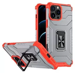 Husa de protectie Flippy compatibila cu Apple iPhone 13 Pro Acrylic Armor cu suport Rosu 