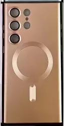 Husa de protectie Flippy cu incarcare Wireless Tehnologie Magsafe pentru Samsung Galaxy S23 Rose Gold 