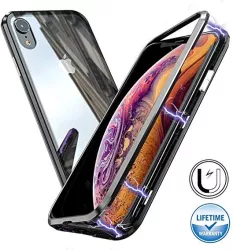 Husa de protectie Magnetic 360 Folie sticla inclusa pentru Apple iPhone 7 Plus Negru 