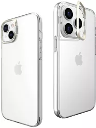 Husa de protectie pentru iPhone 14 Pro cu suport metalic pentru camera Bracket Series Flippy Protectie Antisoc PC mat silicon moale pe