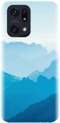 Husa din silicon compatibila cu Oppo Find X5 Pro - model Blue Mountain Crests