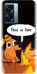 Husa din silicon compatibila cu Oppo K10 5g - model Pixel Art This Is Fine