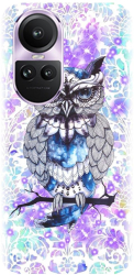 Husa din silicon compatibila cu Oppo Reno 10 - model Abstract Owl 