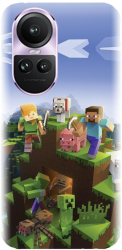 Husa din silicon compatibila cu Oppo Reno 10 - model MInecfraft 2 