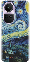 Husa din silicon compatibila cu Oppo Reno 10 - model The Starry Night 