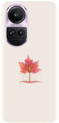Husa din silicon compatibila cu Oppo Reno 10 Pro - model Autumn Tree Leaf 