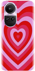 Husa din silicon compatibila cu Oppo Reno 10 Pro - model PPG Heart Tunnel 