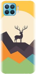 Husa din silicon compatibila cu Oppo Reno 4 Lite - model Abstract Deer 
