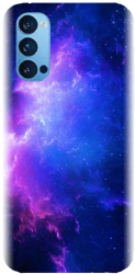 Husa din silicon compatibila cu Oppo Reno 4 Pro 5G - model Purple Space Nebula 