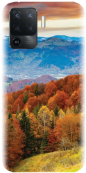 Husa din silicon compatibila cu Oppo Reno 5 Lite - model Autumn Mountain Fall Rusty Forest 