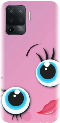 Husa din silicon compatibila cu Oppo Reno 5 Lite - model Girly Pink 