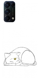 Husa din silicon compatibila cu Oppo Reno 5 PRO 5g - model Sailor Moon Neko 