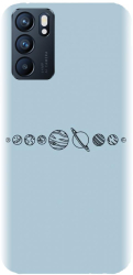 Husa din silicon compatibila cu Oppo Reno 6 5G - model Planets 