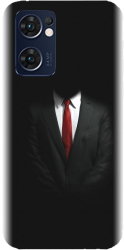 Husa din silicon compatibila cu Oppo Reno 7 5G - model Mystery Man In Suit 