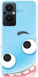 Husa din silicon compatibila cu Oppo Reno 7Z 5G - model Cute Blue 