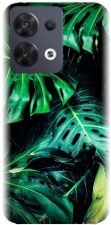 Husa din silicon compatibila cu Oppo Reno 8 5G Global - model Frunze De Monsferta 