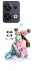 Husa din silicon compatibila cu Oppo Reno 8 5G Global - model Super mama 