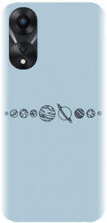 Husa din silicon compatibila cu Oppo Reno 8 T - model Planets 
