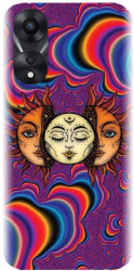 Husa din silicon compatibila cu Oppo Reno 8 T - model Trippy Sun 