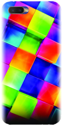 Husa din silicon compatibila cu Oppo RX17 Neo - model 3D Geometric Colorfull 