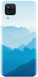 Husa din silicon compatibila cu Samsung Galaxy m22 - model Blue Mountain Crests 