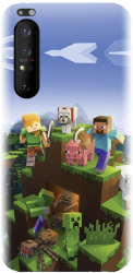 Husa din silicon compatibila cu Sony Xperia 1 II - model MInecfraft 2 