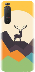 Husa din silicon compatibila cu Sony Xperia 5 II - model Abstract Deer 