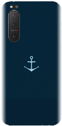 Husa din silicon compatibila cu Sony Xperia 5 II - model Blue Navy Anchor Illustration 