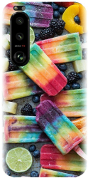 Husa din silicon compatibila cu Sony Xperia 5 III - model Colorful Ice Cream 