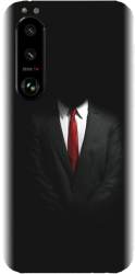Husa din silicon compatibila cu Sony Xperia 5 III - model Mystery Man In Suit 