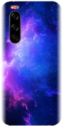 Husa din silicon compatibila cu Sony Xperia 5 - model Purple Space Nebula 