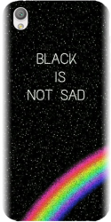 Husa din silicon compatibila cu Sony Xperia L1 - model Black Is Not Sad 