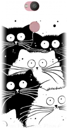 Husa din silicon compatibila cu Sony Xperia L2 - model Oo Cats 