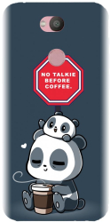 Husa din silicon compatibila cu Sony Xperia L2 - model Panda Coffe 