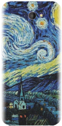Husa din silicon compatibila cu Sony Xperia M2 - model The Starry Night 