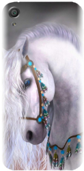 Husa din silicon compatibila cu Sony Xperia X - model White Horse 