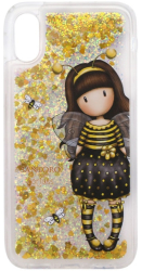 Husa iPhone X/XS cu glitter Gorjuss Bee Loved 