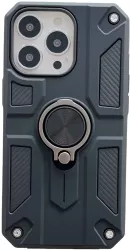Husa protectie Flippy compatibila cu Apple iPhone 13 Pro Defender Model 5 cu suport prindere inel Negru 