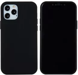 Husa protectie Flippy compatibila cu Apple iPhone 13 Pro Liquid Silicone Negru 
