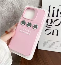Husa protectie pentru Apple iPhone 14 Pro Liquid Silicone Flippy protectie camera design modern rezistenta la impact roz 