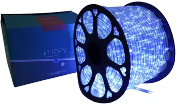 Instalatie Craciun 52 m 1248 Led-uri Furtun Luminos Alb rece/ Albastru Transformator 8 jocuri de lumini Sectionabila 220 V Flippy 