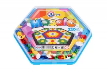 Joc educativ mozaic TechnoK 220 de pioneze colorate 