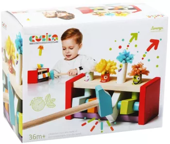 Jucarie din lemn cubika - claunii saritori 