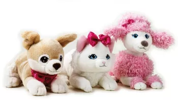 Jucarie din plus Animal companie Barbie cu husa 20 cm 