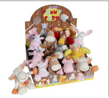 Jucarie din plus animale de ferma 17 cm 