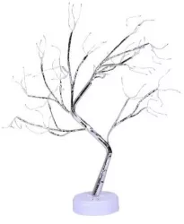 Lampa de veghe LED cu baterii si USB Flippy Model Copac din cupru Multicolor 
