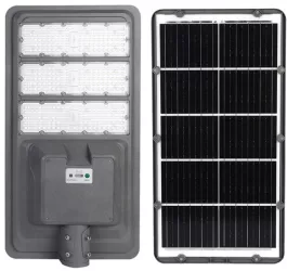 Lampa solara stradala Flippy IP65 senzor de lumina 306 LED-uri SMD 3000 lm panou 40W putere 300W autonomie 12-16 ore telecomanda montare 