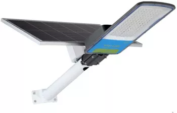 Lampa solara stradala Flippy IP66 senzor de lumina 120 LED-uri SMD 1800 lm panou 20W putere 100W autonomie 12-16 ore telecomanda montare 