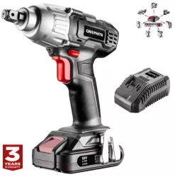 Masina de insurubat de impact cu  acumulator 2 Ah   incarcator 18 V Li-ion 180 Nm   1/2 Graphite Energy 